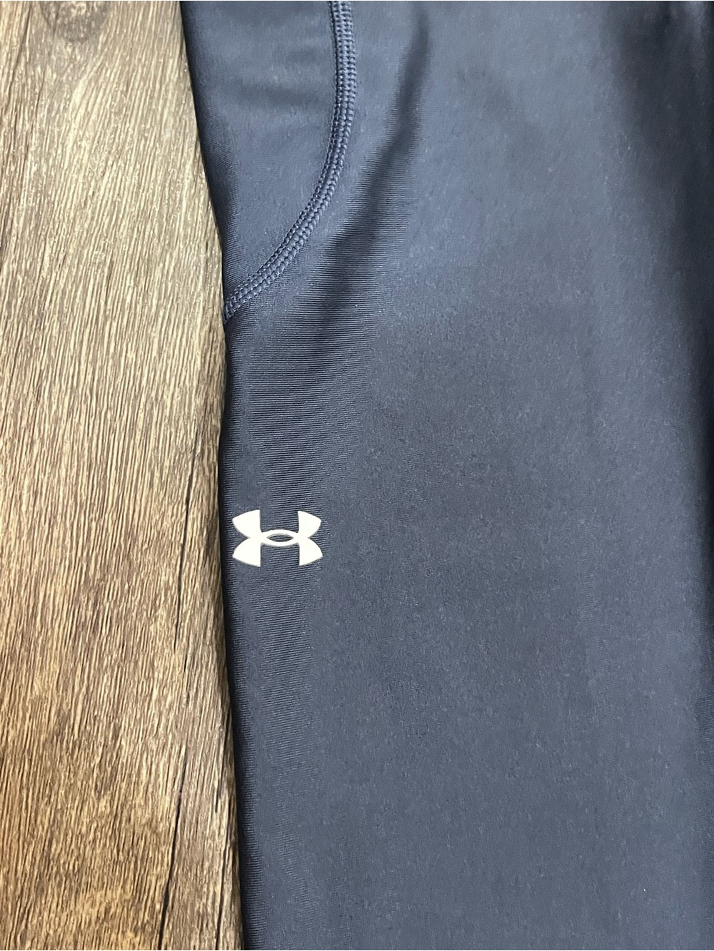 Under Armour Women’s Compression Leggings Navy Blue High Rise Pocket Size Small - Picture 4 of 7